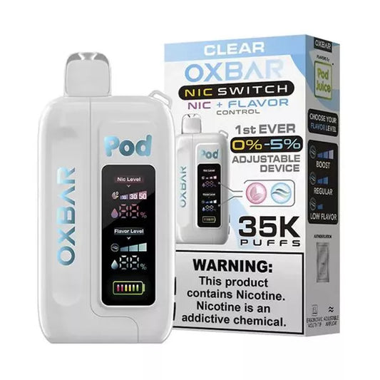 Oxbar Pod x Nic Switch 35000 Puffs Disposable Vape Adjustable Nicotine
