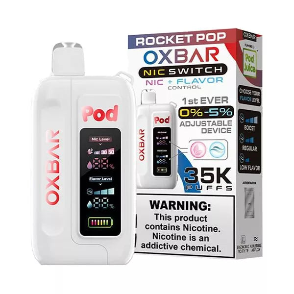 Oxbar Pod x Nic Switch 35000 Puffs Disposable Vape Adjustable Nicotine