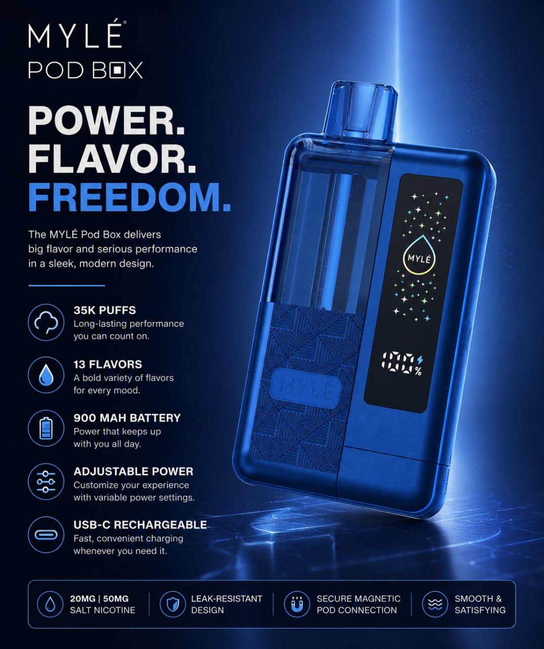 Myle Pod Box 35000 Puffs Starter Kit