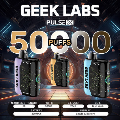 Geek Labs Pulse X 50000 Puffs Disposable Nixodine Vape