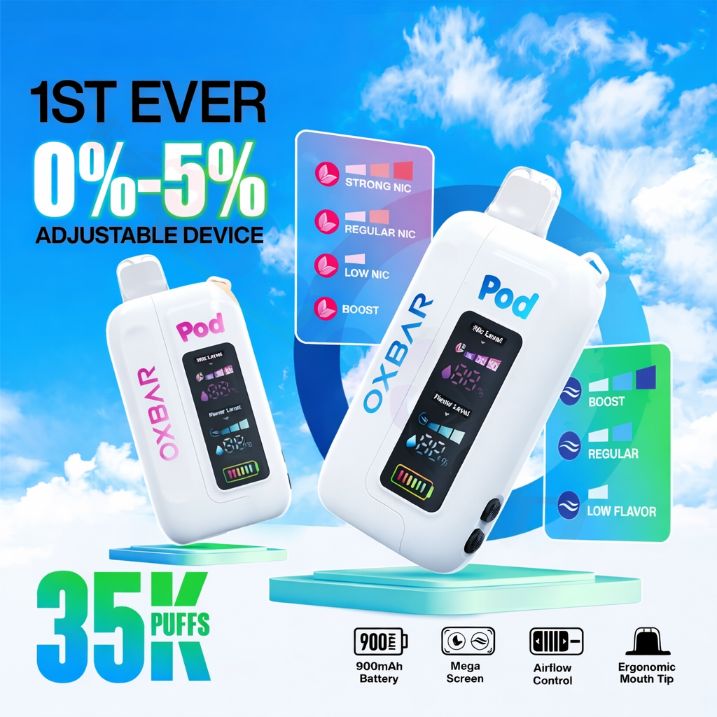 Oxbar Pod x Nic Switch 35000 Puffs Disposable Vape Adjustable Nicotine